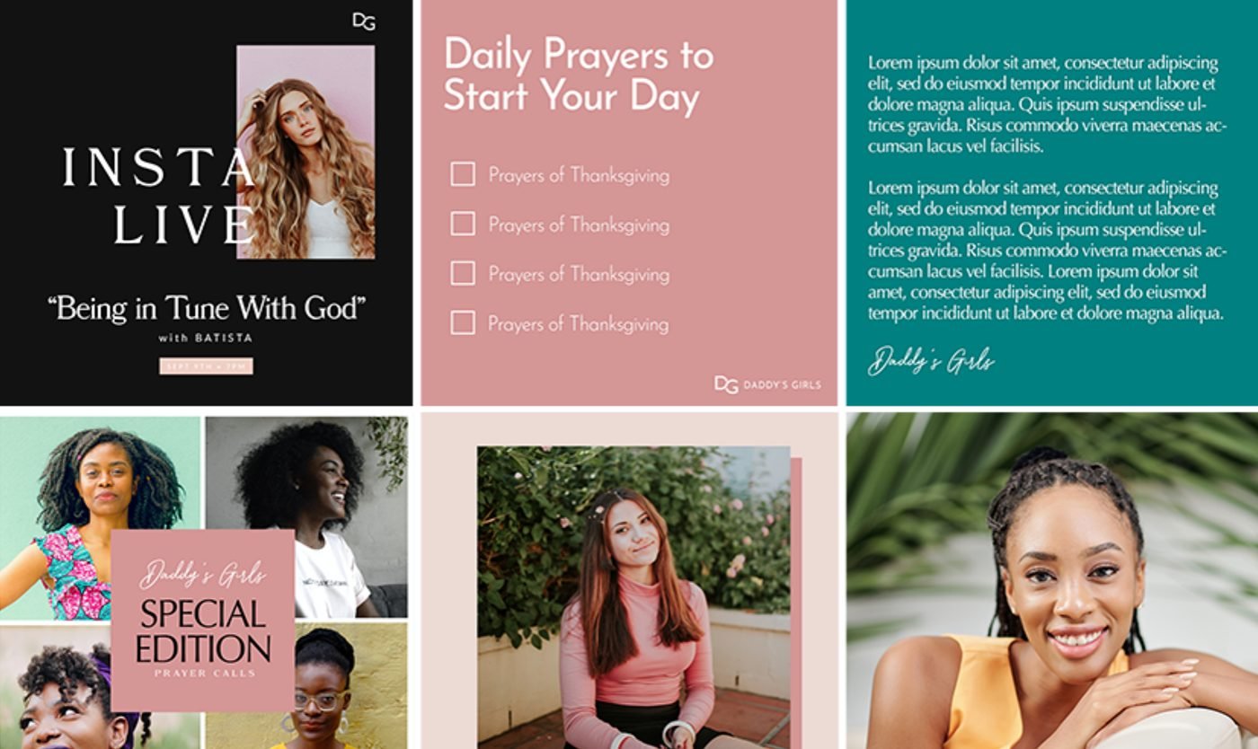 Grid of Daddy's Girls social media posts